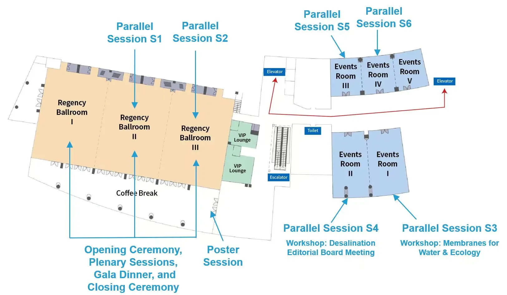 Conference Venue Room Map